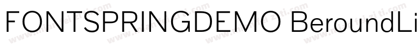 FONTSPRINGDEMO BeroundLightRegular 字体转换